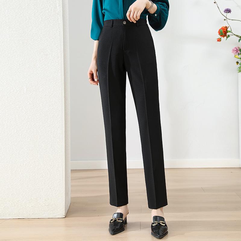パンツ レディース ビジネスパンツ スラックス ストレートパンツ ポリエステル 高伸縮性 ハイウエスト ブラック 紺 通勤 オフィス フォーマル S M L XL XXL 3XL 4XL 5XL
