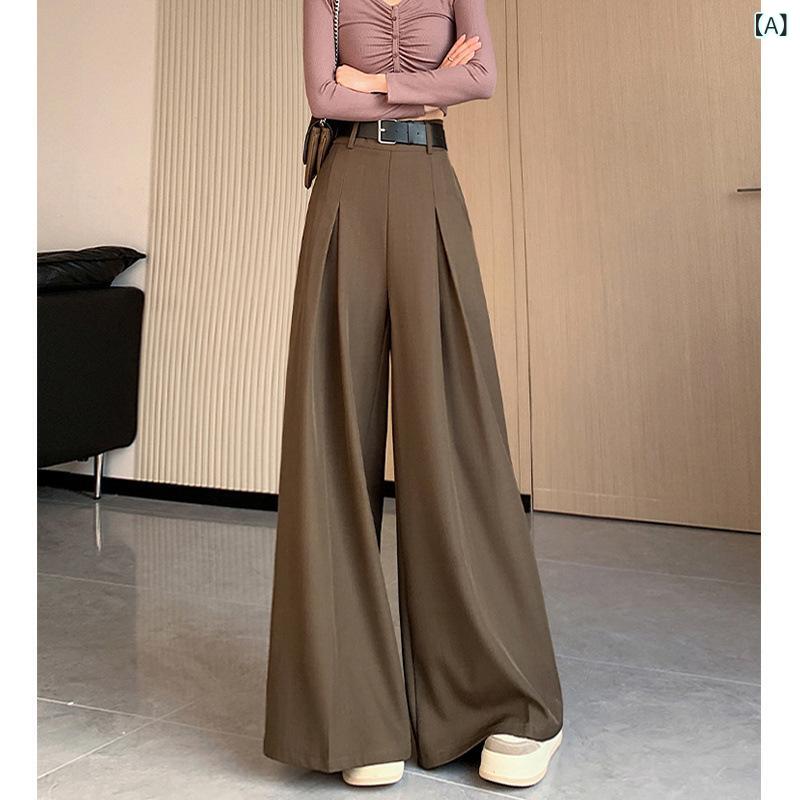 パンツ レディース 高身長 ワイドレッグパンツ...の紹介画像2