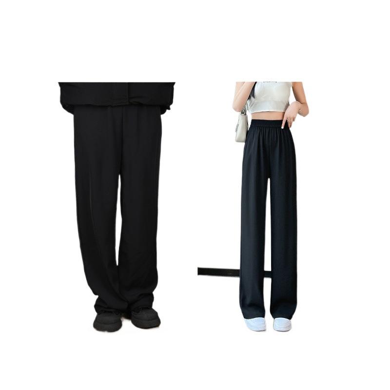 パンツ レディース 春夏 高見え カジュアルパンツ ストレートパンツ ハイウエスト 美脚 スラックス ブラック ポリエステル 普段使い デ..