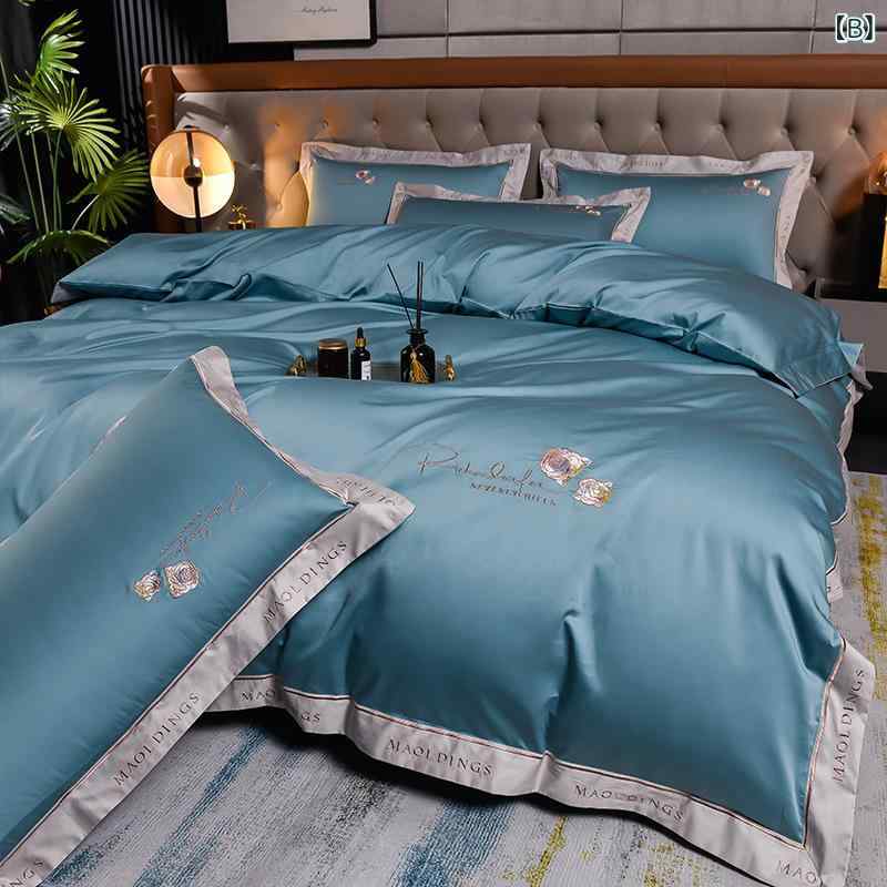 寝具 母嬰級 100% 純綿 四点セット 無地 布団カバー シーツ ベッドカバー 敏感肌向け 柔らかい