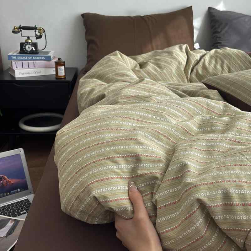 寝具 レディース メンズ 全綿 ベッドシーツ ベッドカバー 3点セット 4点セット ヘリンボーン ジャカー..