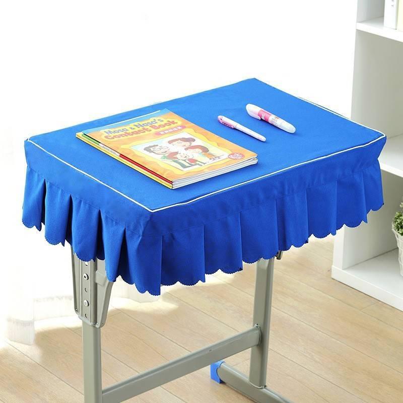 テーブルクロス キッズ 子供用 学習机 勉強机 デスクマット 撥水 長方形 40x60cm ポリエステル ブルー ..