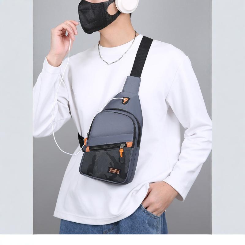 ボディバッグ 男性用 オックスフォード 斜めがけ 鞄 カバン 無地 シンプル 軽量 普段使い 旅行 深緑色 ..