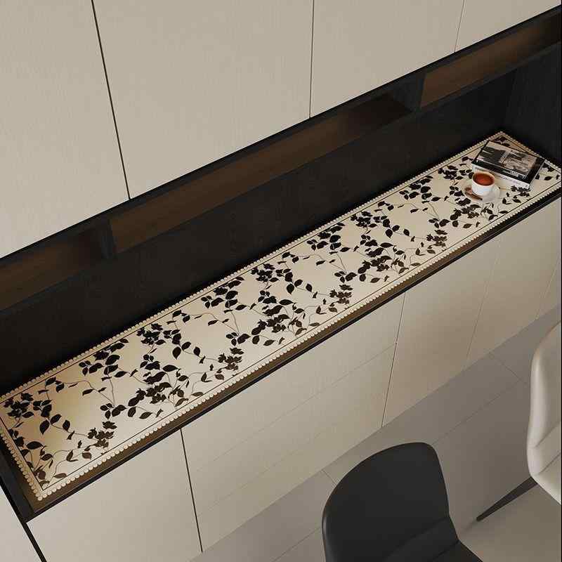 テーブルクロス PU製 防水 防塵 傷防止 花柄 ストライプ柄 サイドボード 食器棚 玄関収納 テレビ台 保..