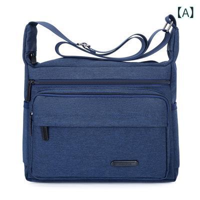 ショルダーバッグ 男性用 撥水 ナイロン 大容量 斜めがけ ワンショルダーバッグ 工具収納 ブルー ブラック グレー 2