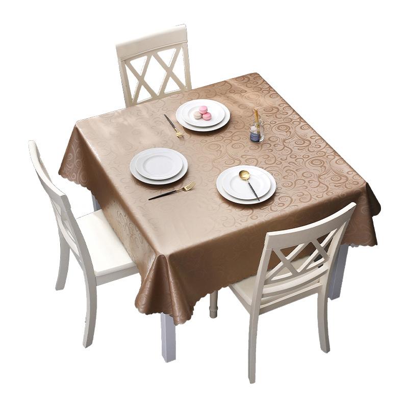 テーブルクロス 正方形 PUレザー 防水 防油 防汚 撥水 耐熱 滑り止め キズ防止 銀灰色 シャンパンゴールド 中国赤 カフェ 140cm 160cm 180cm