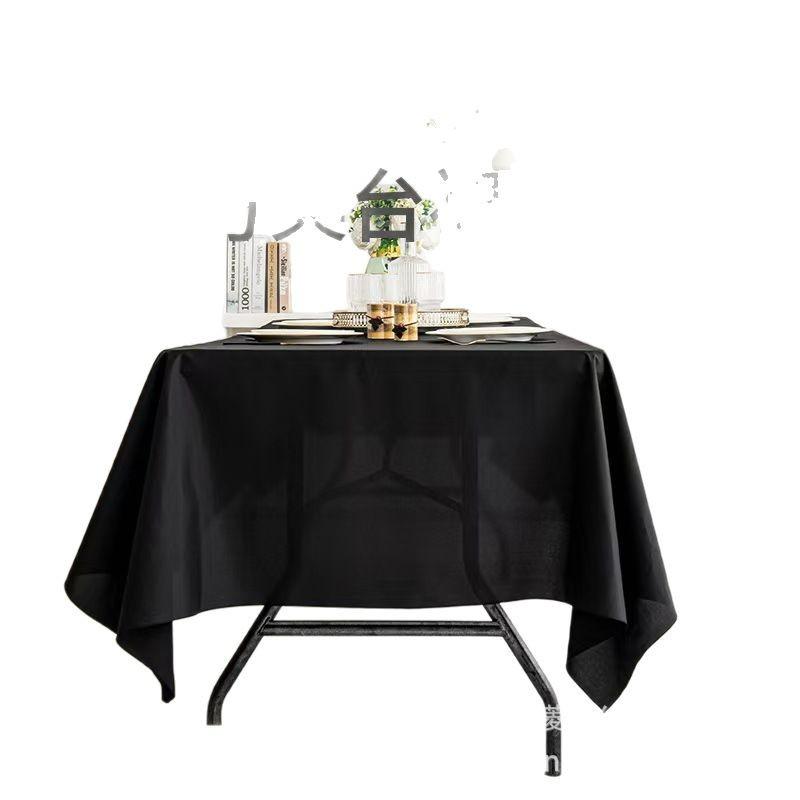 テーブルクロス 長方形 ポリエステル 無地 テーブルカバー 宴会 パーティー イベント ホームデコレーション 防滑 耐摩耗 防塵 ホワイト ブラック