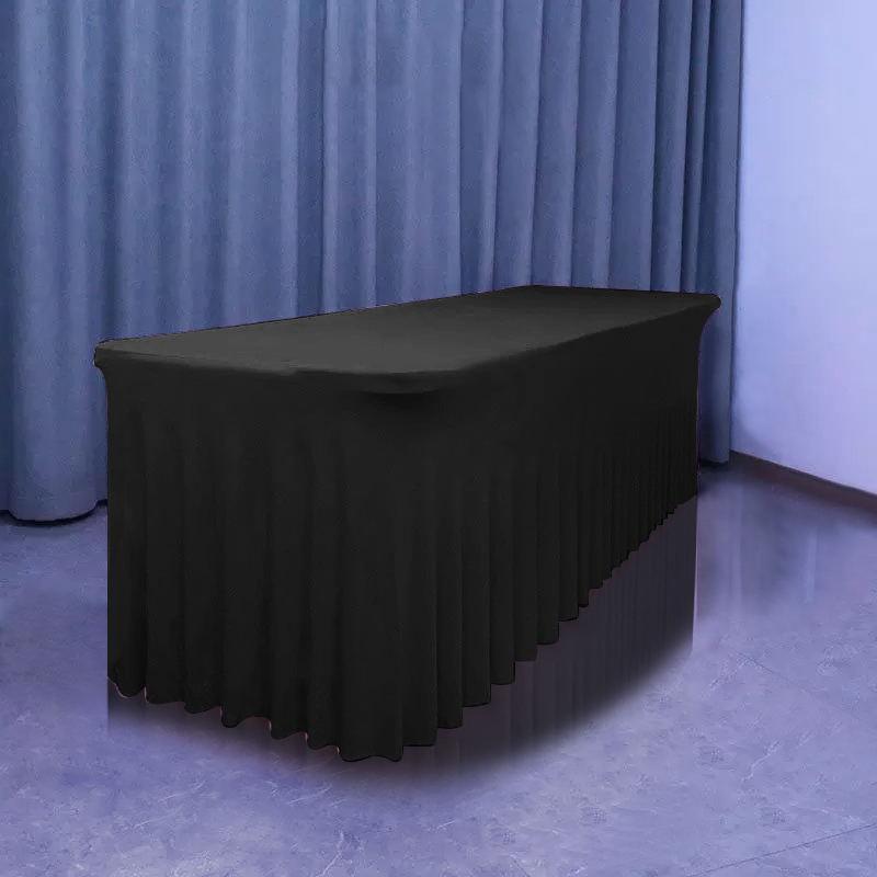 テーブルクロス 長方形 ポリエステル製 テーブルスカート 食卓カバー 無地 白 黒 赤 ピンク シャンパンゴールド ブルー パープル 183 244cm 美化 飾り付け モダン シンプル