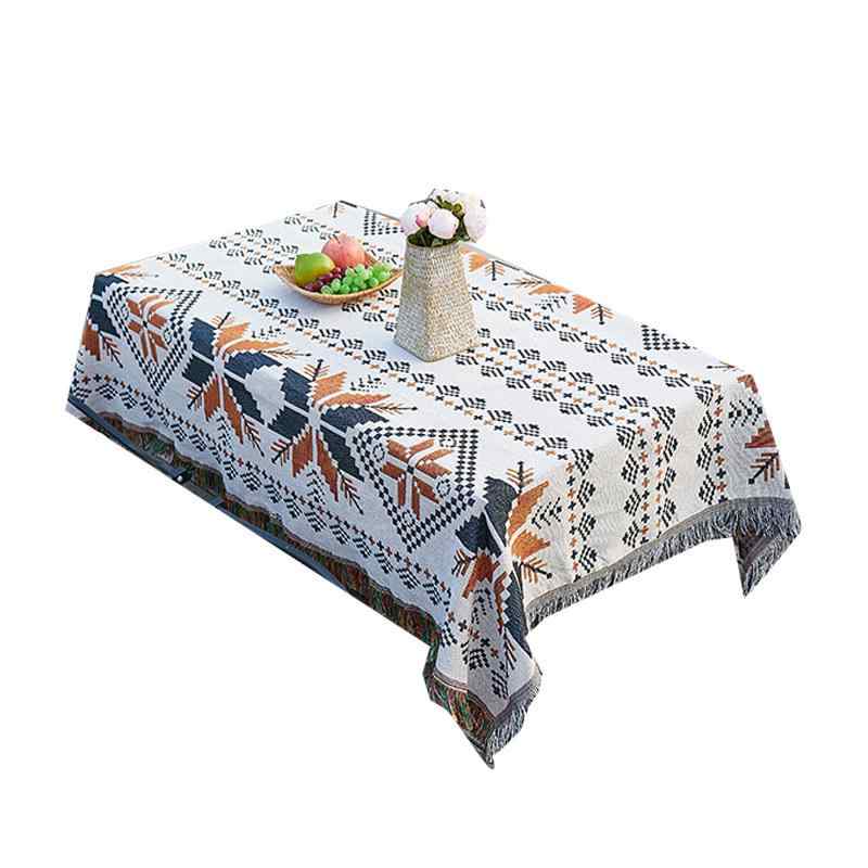 テーブルクロス ボヘミアン風 ピクニックマット キャンプ 敷物 ラグ 撥水 厚手 90 150 180 210 240 130 230 260 300 340 380 長方形 ポリエステル製 防塵 耐熱 美化 幾何学模様