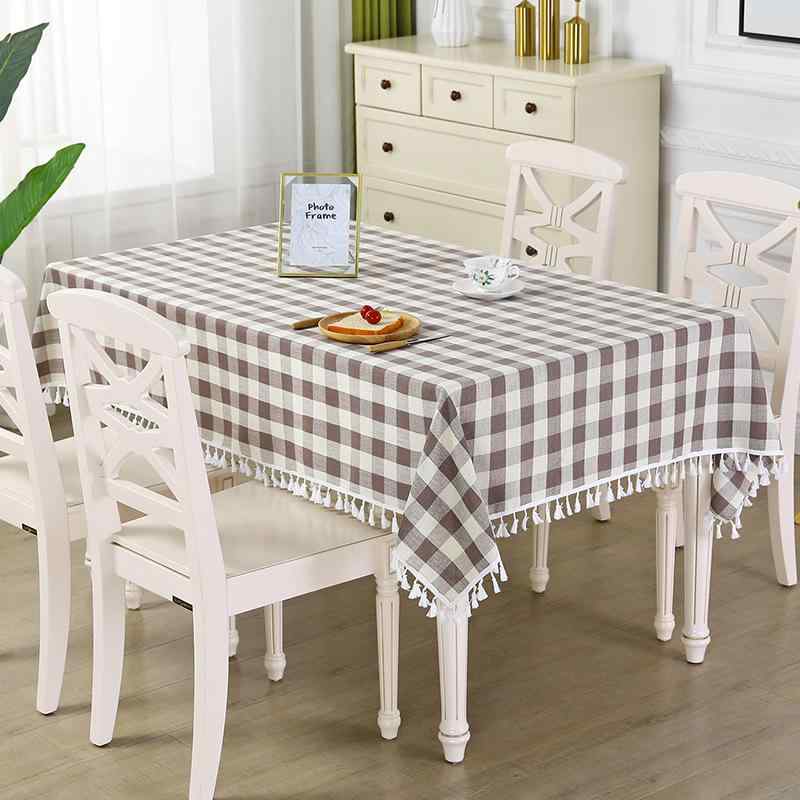 テーブルクロス テーブル 椅子 カバー セット 長方形 幾何学模様 リネン 防塵 汚れ防止 インテリア 90c..