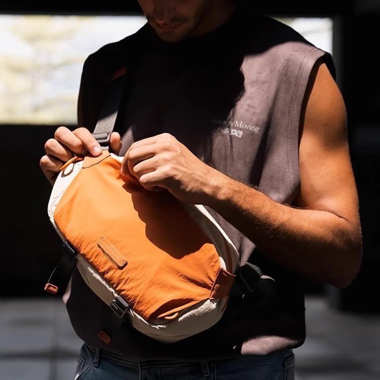 ショルダーバッグ 男性用 撥水 ナイロン 大容量 カメラバッグ ワンショルダーバッグ 斜めがけバッグ 灰..