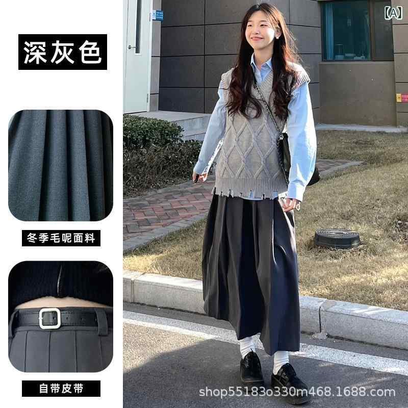 乐天商城 - スカート レディース 春夏 秋冬 Aラインスカート ミモレ丈 ひざ下丈 グレー 黒 ベージュ 無地 プリーツスカート ハイウエスト 伸縮性 ポリエステル 普段使い 通勤 オフィス きれいめ