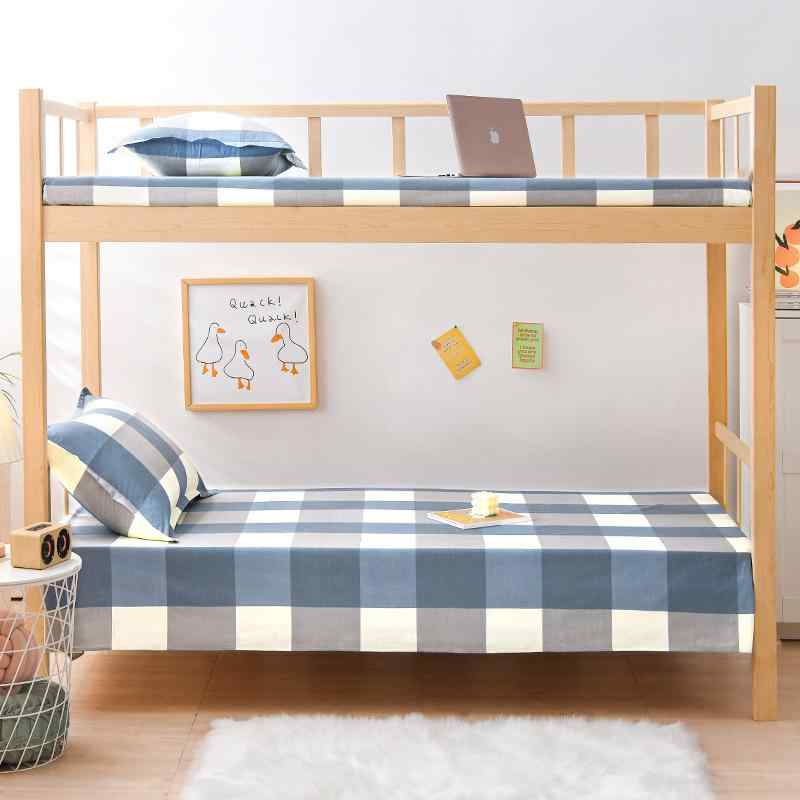 ベッドシーツ シングル 綿100％ ストライプ柄 120 150 180 200 230cm 全棉 柔らかい 肌触り 良い 寝具 学生寮 1人暮らし シンプル モダン