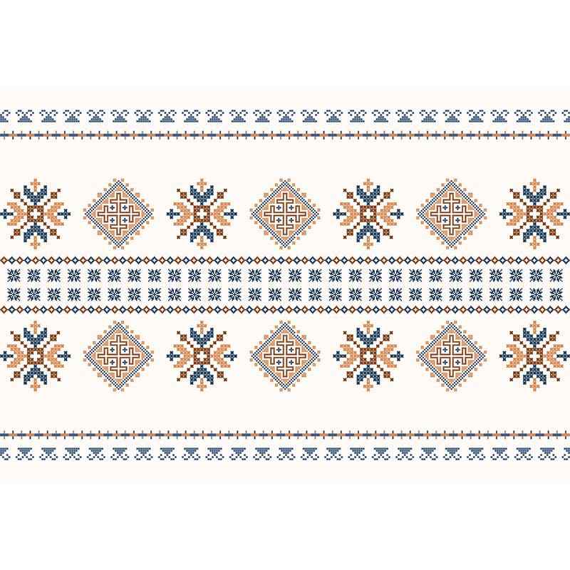 テーブルクロス 長方形 民族風 ボヘミアン 防水 防油 防汚 高級感 パープル オレンジ グリーン ホワイト ブルー PVC製