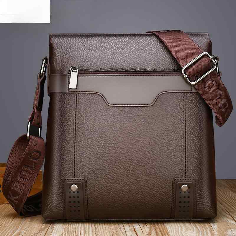 ショルダーバッグ 男性用 紳士 本革 牛革 斜め掛け 鞄 ビジネス カジュアル 大容量 ブラック ブラウン ..