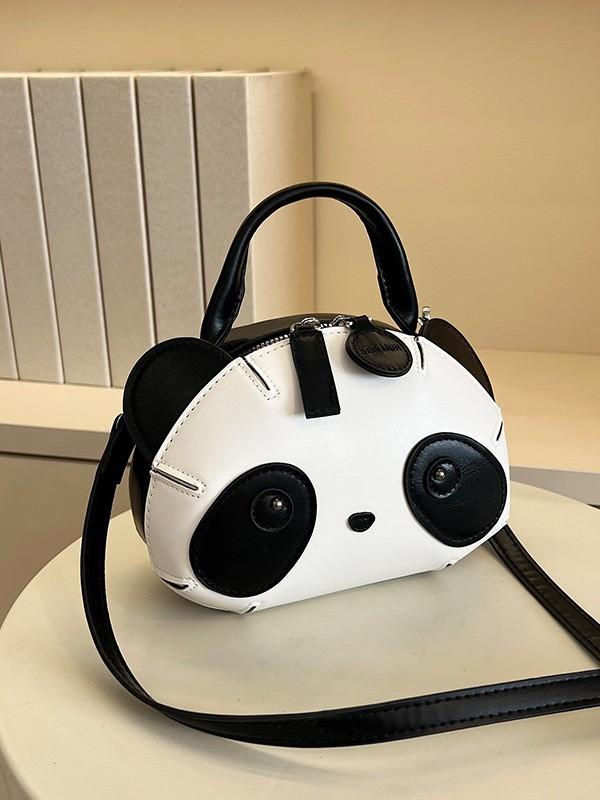 キッズ ショルダーバッグ かわいい パンダ ぬいぐるみ 大容量 PUレザー カートゥーン ポシェット 斜め..