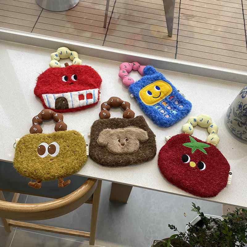 ぬいぐるみ バッグ かわいい レディース スマホ ショルダー 鞄 子供用 ミニトートバッグ 小さめ ポシェ..