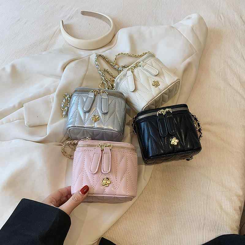 バッグ ガールズ キッズ 親子向け ミニ ショルダーバッグ チェーンバッグ 斜めがけバッグ バケツ型 フ..