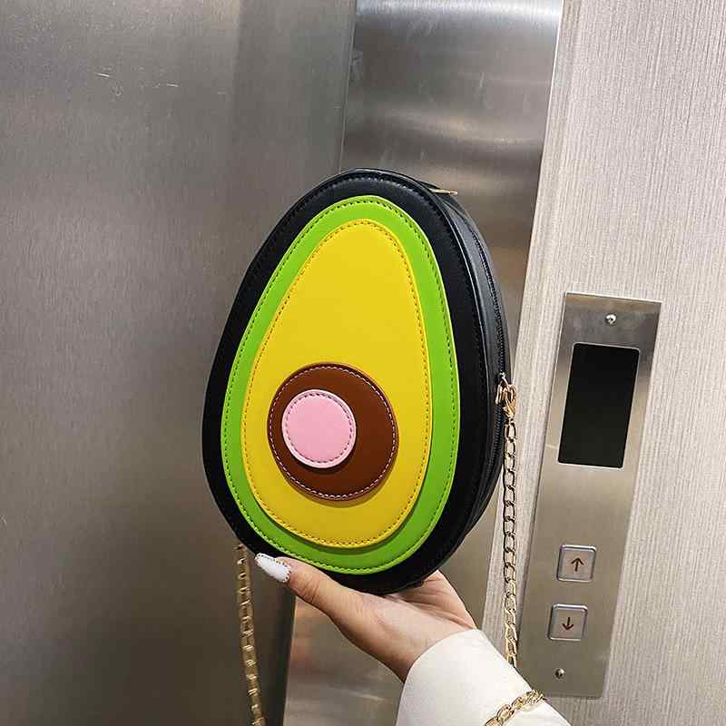 ショルダーバッグ レディース かわいい フルーツ柄 キウイ モチーフ PU レザー ポシェット 斜めがけ 鞄..