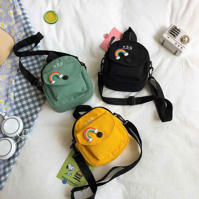 ショルダーバッグ レディース キッズ 帆布 斜めがけ 小さめ かわいい ガールズ ポシェット ミニ バッグ..