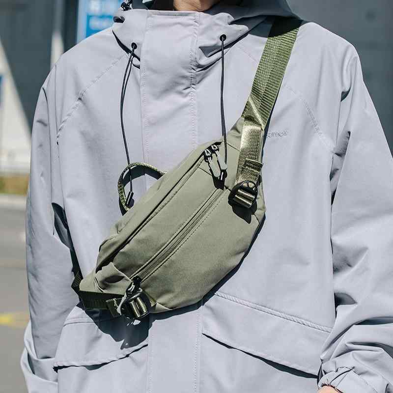 ボディバッグ 男性用 鞄 アウトドア スポーツ 普段使い ナイロン 軽量 カーキ色 ブラック グリーン オ..