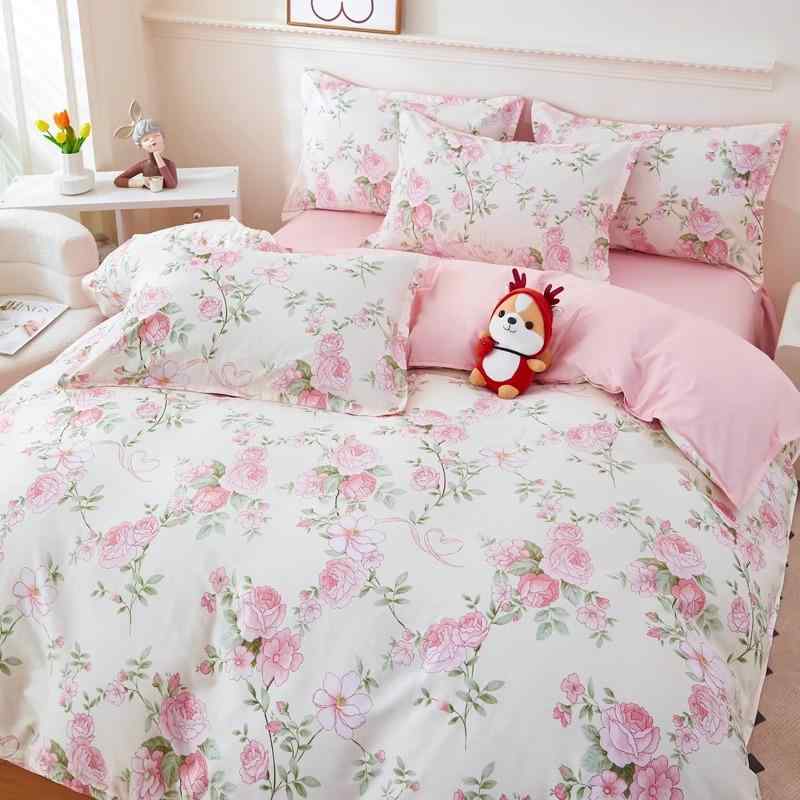 布団カバー 100% コットン シングル セミダブル ダブルサイズ 花柄 植物柄 学生 寮 母の日 ベビー 赤ち..