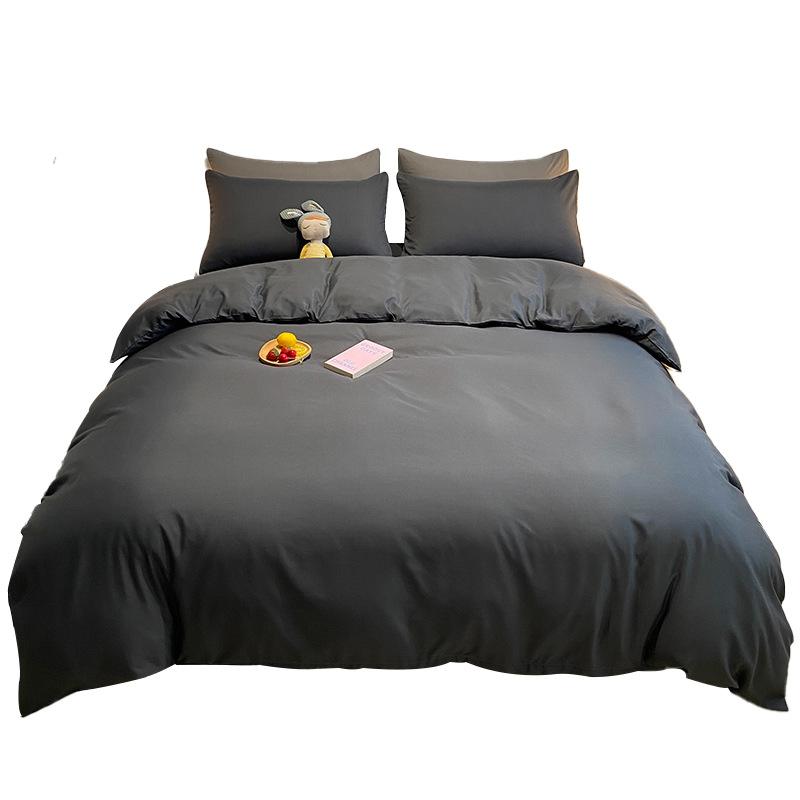 寝具カバーセット シングル セミダブル 水洗綿 ベッドシーツ 掛け布団カバー 枕カバー 無地 深灰 抹茶 緑 アイボリー 宝藍 藍色 ダスティピンク