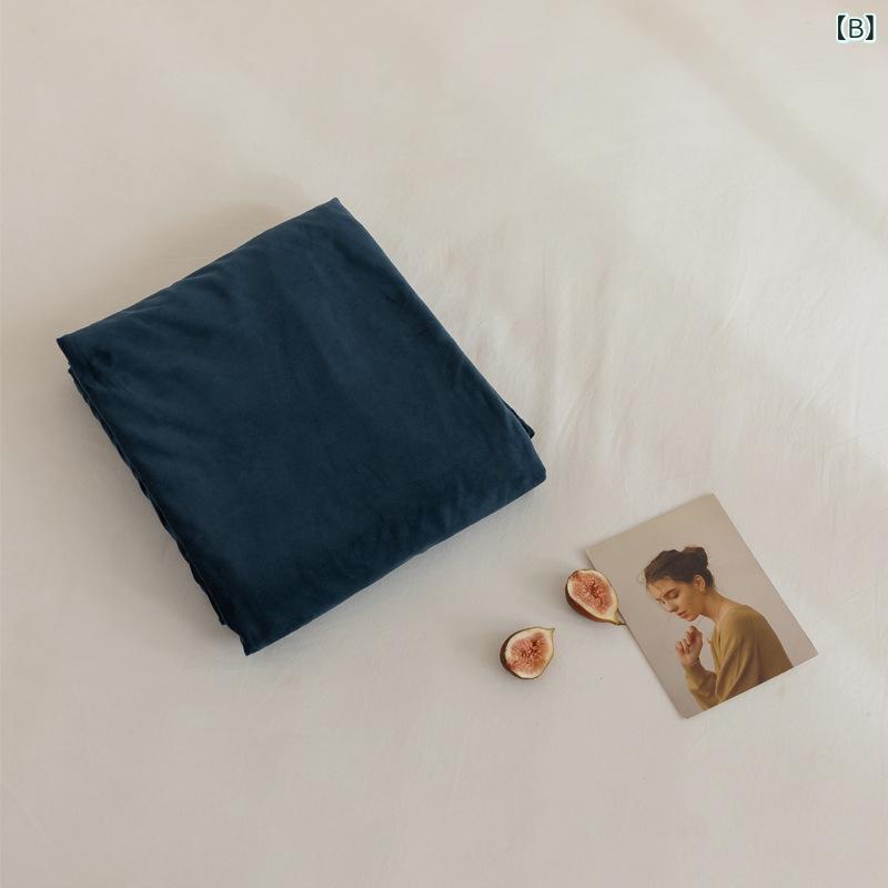 布団カバー ベビー クリスタル ベルベット ベッドシーツ 枕カバー 無地 藕紫 蔵青 焦糖 酒红 暖黄 カーキ ブライトピンク ジェードピンク ミストブルー ダークグレー ディープパープル ダークグリーン あずき色 モダン シンプル(x2)