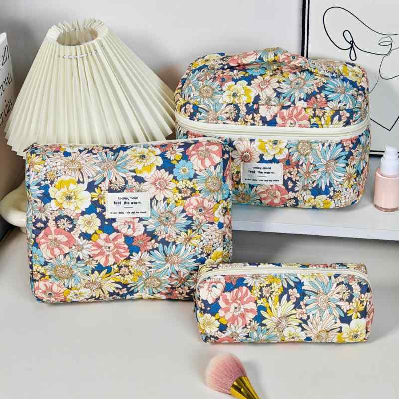 化粧ポーチ レディース 女性用 大容量 花柄 コットン 超軽量 整理用 トラベルポーチ 洗面用具 春夏 レトロ