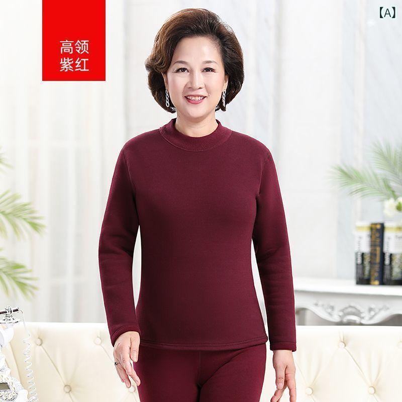 インナー レディース あったかインナー 男性用 防寒肌着 上下セット 純綿 綿100% シニア 高齢者 向け 秋冬 紫 レッド 赤 グレー ブラウン ブラック