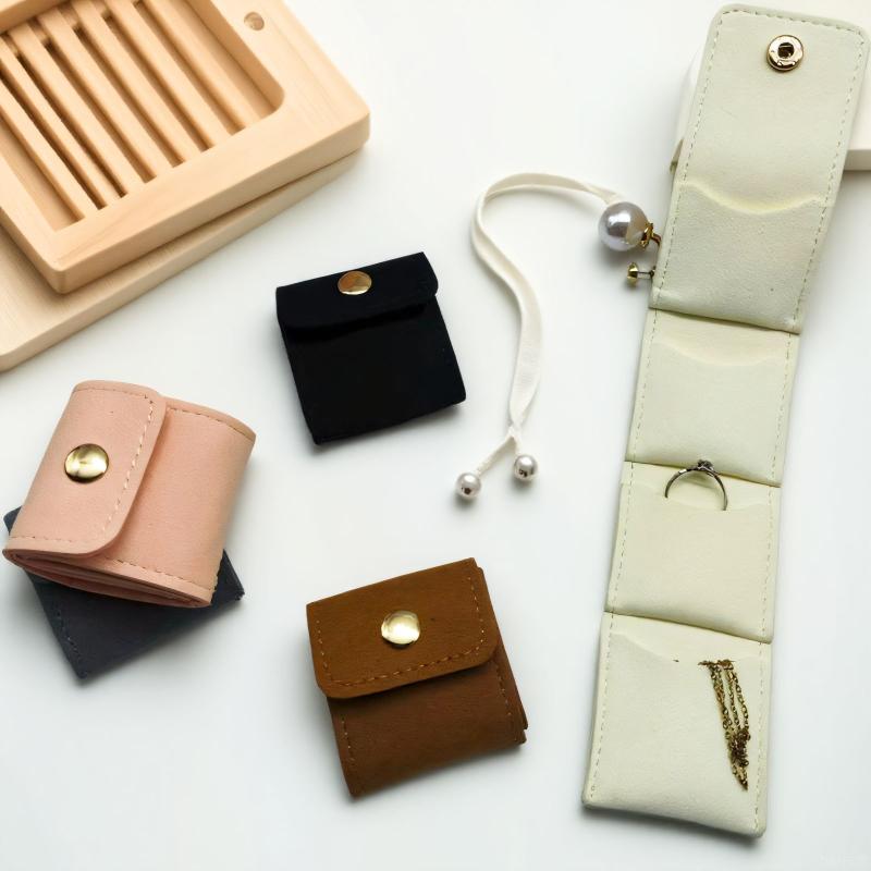 アクセサリーケース レディース ジュエリーポーチ 超纖 リング ピアス ネックレス 収納袋 ミニ 携帯用 ..