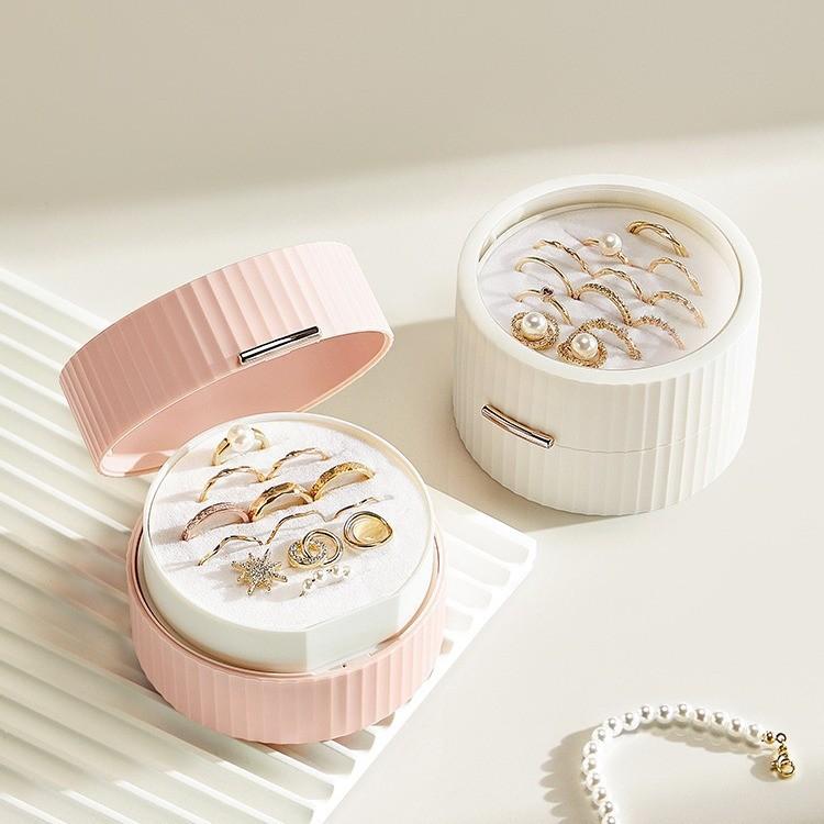 ジュエリーボックス レディース マカロンカラー イヤリング ピアス ネックレス ブレスレット 収納ケース 携帯用 ミニサイズ ホワイト ピンク系 ブラウン系 ABS素材