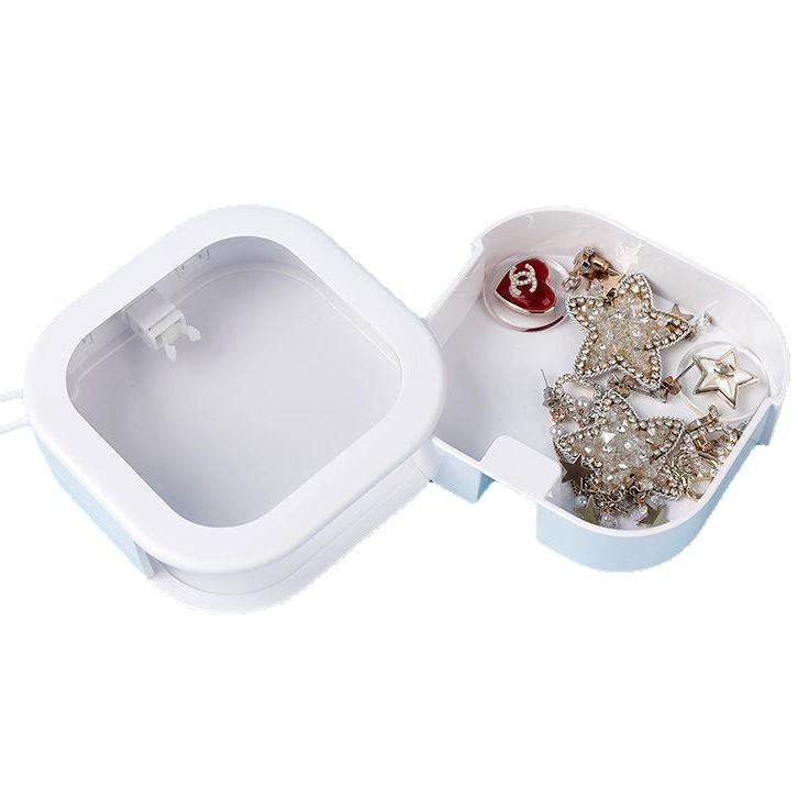 ・カテゴリ: 首饰盒・素材: プラスチック・スタイル: 現代的・模様: 無地・サイズ: 小・カラー: ホワイト、ピンク、ブラック、ブルー