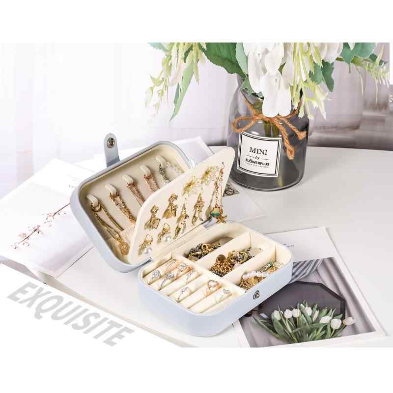 ジュエリーボックス レディース 旅行用 小型 ピアス ネックレス ブレスレット 収納 携帯用 ミントグリ..