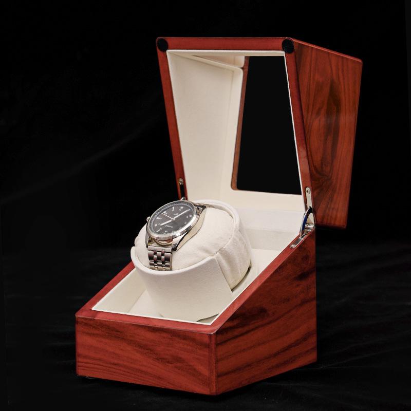 腕時計ケース レディース メンズ 自動巻き上げ機 ウォッチワインダー イエロー 高级感 木製 1本巻き 腕時計 収納ケース 兼用 ディスプレイ