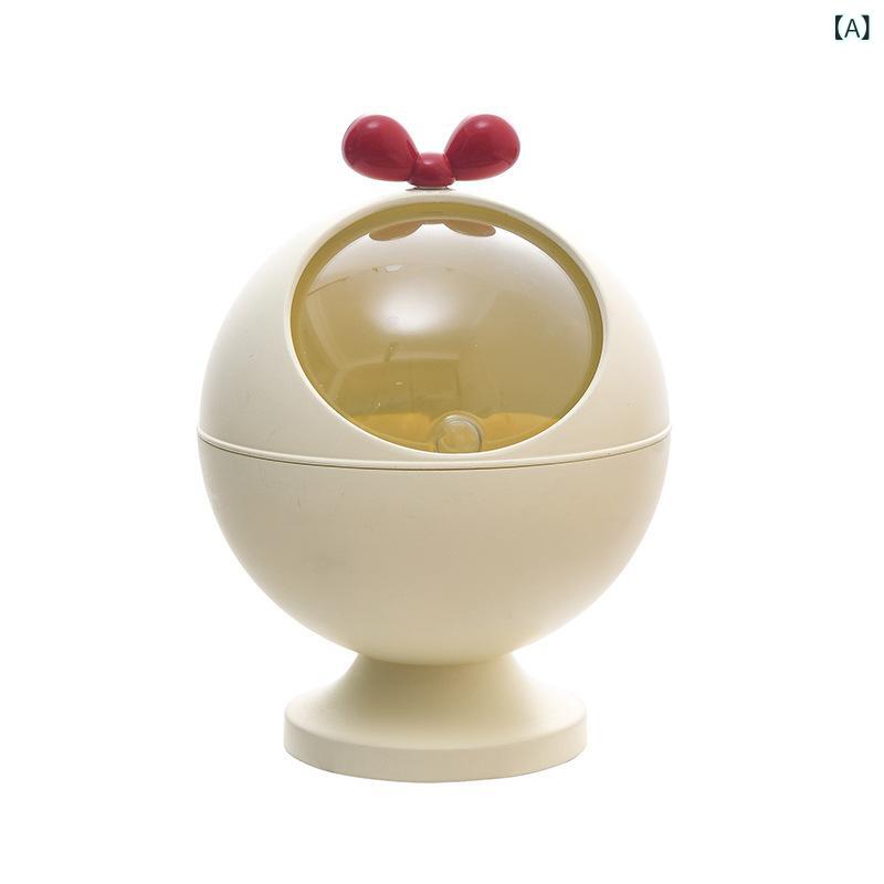 収納ケース レディース ミニ アクセサリーケース 卓上 大容量 フタ付き 防塵 かわいい イヤホン ケーブル 小物入れ クリームホワイト