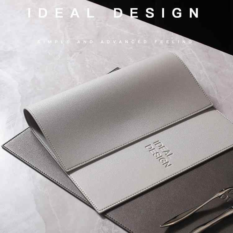 ランチョンマット 高級感 レザー 防水 防油 厚手 レストラン ホテル 食卓 鍋敷き グラス置き コースター 珠光金 40×30cm