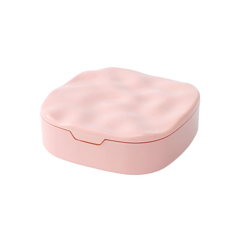 ジュエリーボックス レディース 携帯用 ミラー付き ピアス イヤリング ネックレス 指輪 ミニ 宝石箱 アクセサリー 収納 ケース 電気メッキ シルバー マカロンピンク