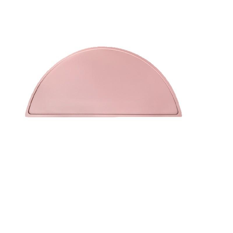 子供用ランチョンマット シリコン製 撥水 滑り止め 無地 半円形 かわいい パステルカラー 断熱 離乳食