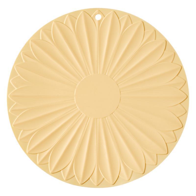 ランチョンマット 花柄デザイン シリコン製 円形 多機能 オープナー 鍋つかみ 断熱パッド ミルクホワイト ミルクイエロー パステルブルー パステルパープル パステルグリーン パステルピンク