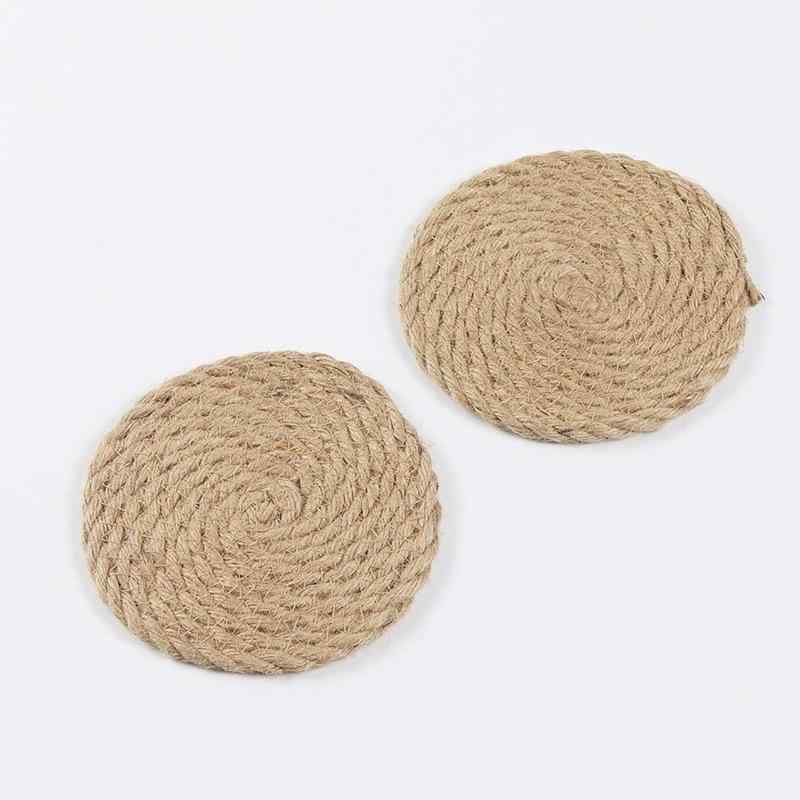 ランチョンマット テーブルマット 鍋敷き 籐編み 茶托 コースター 断熱マット プレースマット ラウンド..