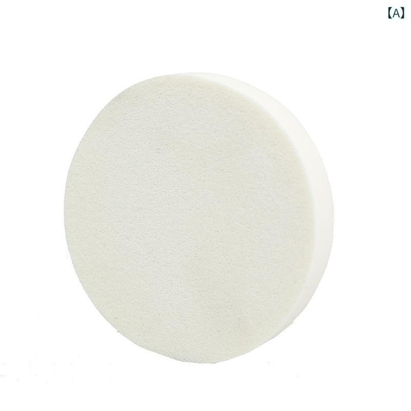 メイクアップスポンジ パフ 大判 丸型 厚手 美容ツール 化粧道具 ラテックス製 ホワイト ベージュ 5個セット