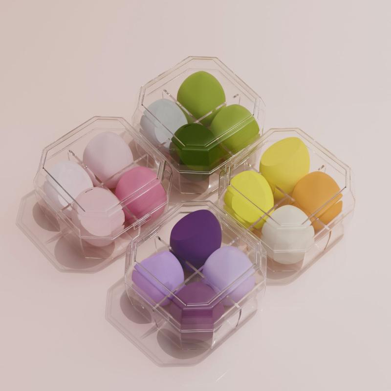 メイクアップ スポンジ パフ 7個セット 超 мягкий ドライ ウェット両用 ファンデーション 化粧スポンジ 親水性ポリウレタン ピンク イエロー 抹茶 紫