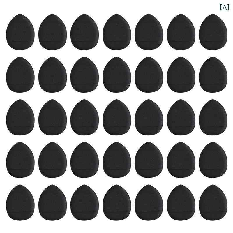 メイクアップスポンジ ミニ三角形 15個 30個 60個 100個 パフ 乾湿両用 混合色 ブラック ピンク系 グリーン レッド