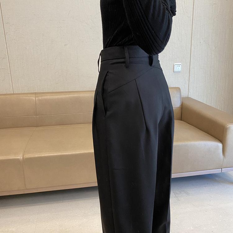 ・裤长: 长裤・主な素材: 聚酯纤维（涤纶）・パンツのタイプ: ストレート・カラー: ブラック, ホワイト・サイズ: S, M, L, XL・対象年齢: 成人・対象性別: 女性・製品カテゴリ: スーツパンツ/フォーマルパンツ