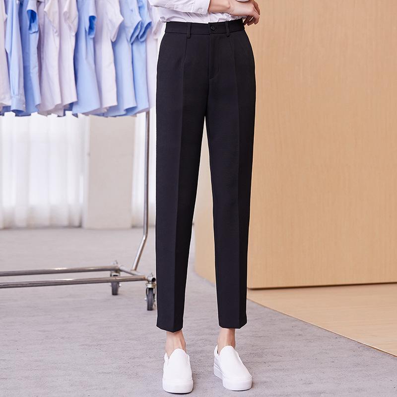 パンツ レディース ブラック フォーマル ストレート スラックス 事務 オフィス 仕事着 通勤 無地 伸縮性 ストレッチ 春秋 ロング丈 9分丈 ポリエステル