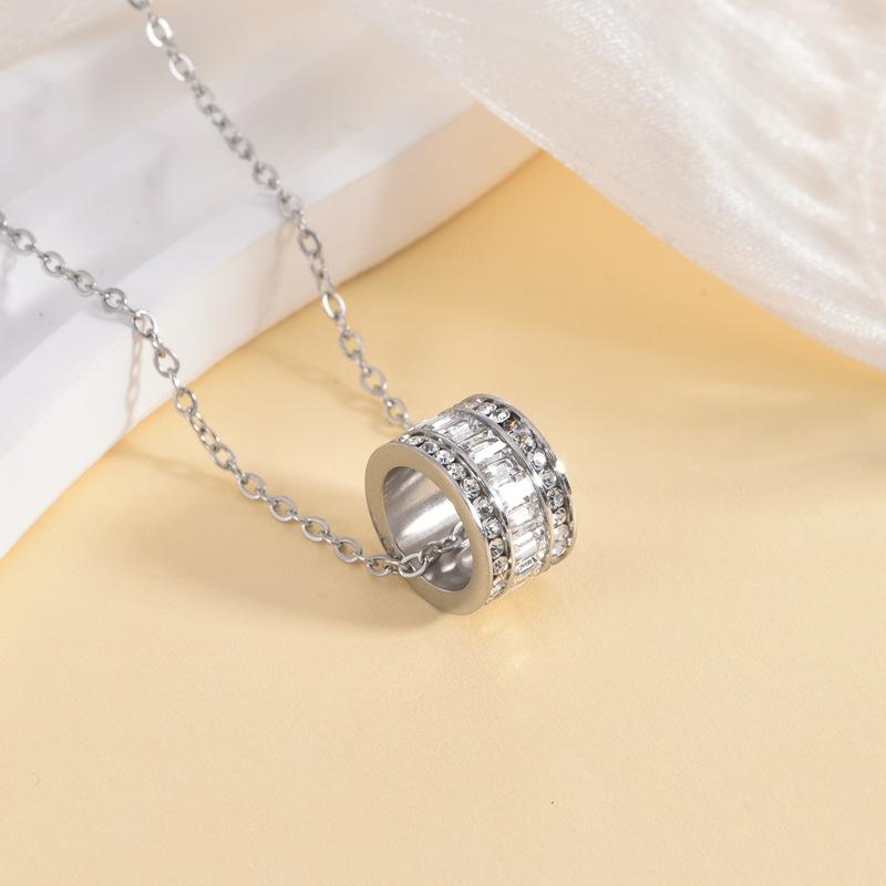 ネックレス レディース 韓版 シルバーカラー ジルコニア ペンダント 十字 チェーン 41cm 星 波 星形 幾何学 清新 甘め