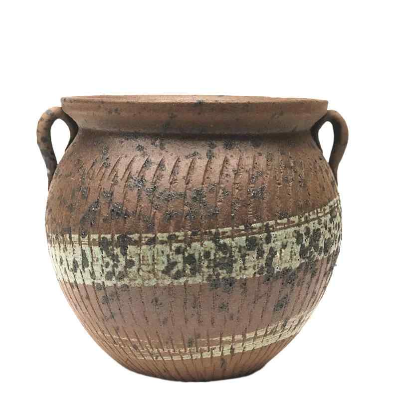 植木鉢 大口径 粗陶 多肉植物 盆栽 陶器鉢 紫砂 園芸鉢 アンティーク シャンパンゴールド 雪域白 ミル..