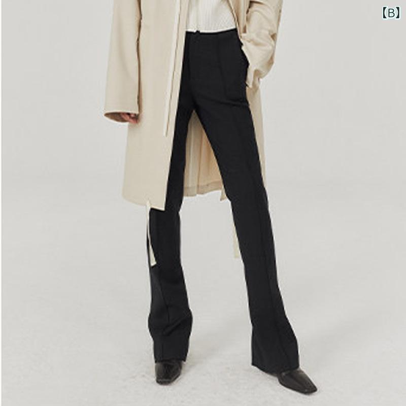 パンツ レディース 秋冬 高腰 ウエストゴム ...の紹介画像3