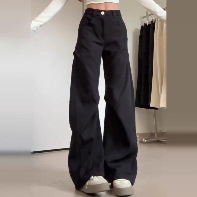 [ "・パンツのタイプ: ストレートパンツ", "・パンツ丈: フルレングス", "・股上: ハイウエスト", "・カラー: ブラック", "・サイズ: S, M, L, XL, XXL", "・スタイル: 通勤", "・対象: 女性", "・主な生地の組成: スパンデックス30%未満", "・生地の名称: シェニール"]